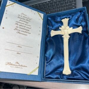 Millennium Collection Cream Cross with Angel Accent